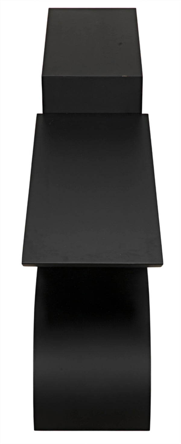 Noir Shiba Console Table - Artisan-Crafted Black Iron for Versatile, Minimalist Home Décor and Style GCON322MTB