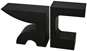 Noir Shiba Console Table - Artisan-Crafted Black Iron for Versatile, Minimalist Home Décor and Style GCON322MTB