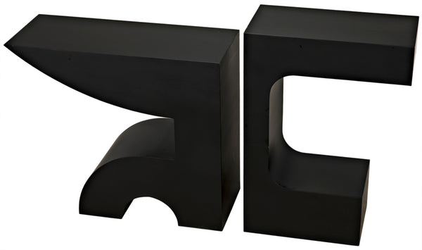 Noir Shiba Console Table - Artisan-Crafted Black Iron for Versatile, Minimalist Home Décor and Style GCON322MTB