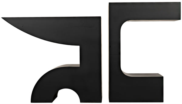 Noir Shiba Console Table - Artisan-Crafted Black Iron for Versatile, Minimalist Home Décor and Style GCON322MTB