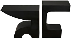 Noir Shiba Console Table - Artisan-Crafted Black Iron for Versatile, Minimalist Home Décor and Style GCON322MTB