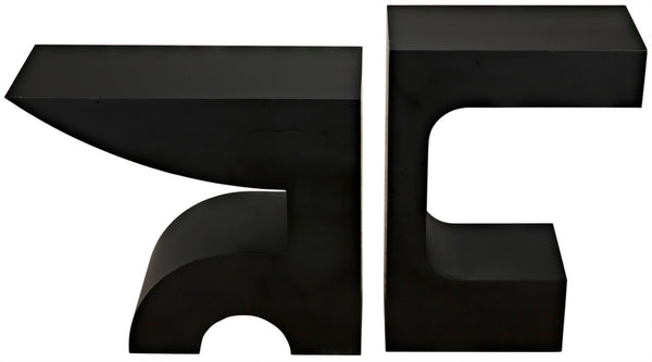 Noir Shiba Console Table - Artisan-Crafted Black Iron for Versatile, Minimalist Home Décor and Style GCON322MTB