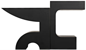 Noir Shiba Console Table - Artisan-Crafted Black Iron for Versatile, Minimalist Home Décor and Style GCON322MTB