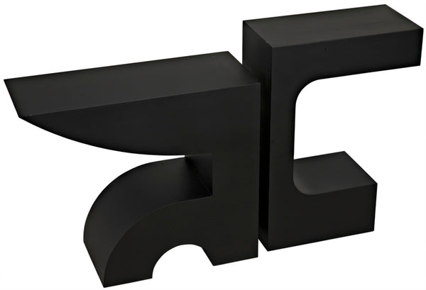 Noir Shiba Console Table - Artisan-Crafted Black Iron for Versatile, Minimalist Home Décor and Style GCON322MTB