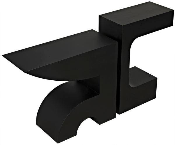 Noir Shiba Console Table - Artisan-Crafted Black Iron for Versatile, Minimalist Home Décor and Style GCON322MTB