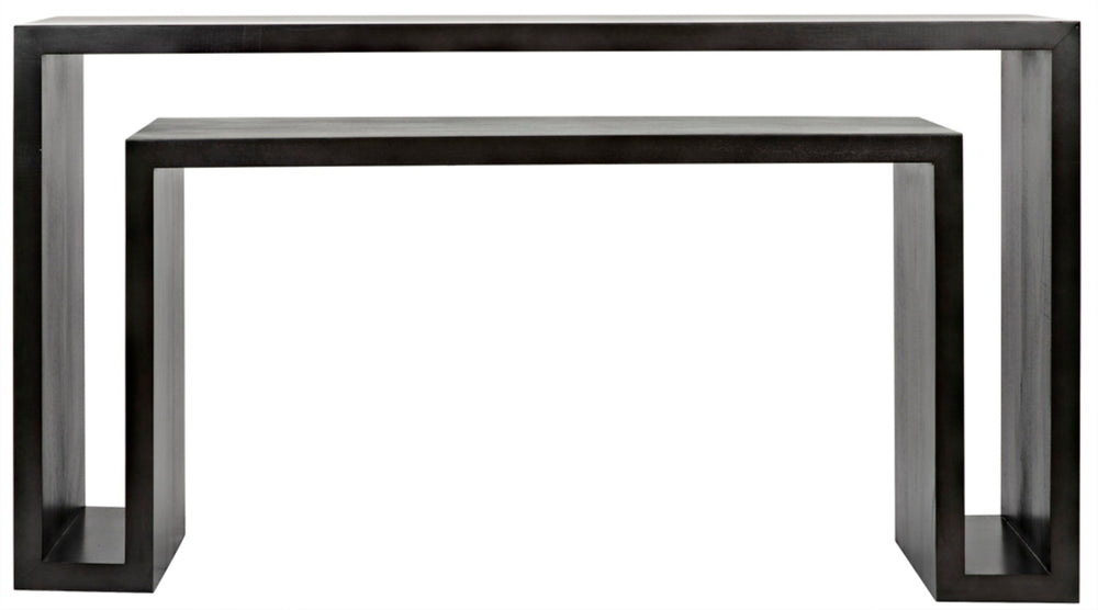 Noir Caine Console Table - Handcrafted Solid Mahogany Design for Entryways and Modern Interiors, 56" Wide Pale GCON325P