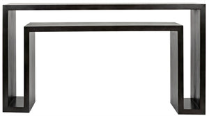 Noir Caine Console Table - Handcrafted Solid Mahogany Design for Entryways and Modern Interiors, 56" Wide Pale GCON325P