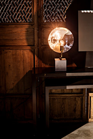 Noir Caine Console Table - Handcrafted Solid Mahogany Design for Entryways and Modern Interiors, 56" Wide Pale GCON325P