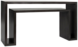 Noir Caine Console Table - Handcrafted Solid Mahogany Design for Entryways and Modern Interiors, 56" Wide Pale GCON325P