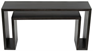 Noir Caine Console Table - Handcrafted Solid Mahogany Design for Entryways and Modern Interiors, 56" Wide Pale GCON325P