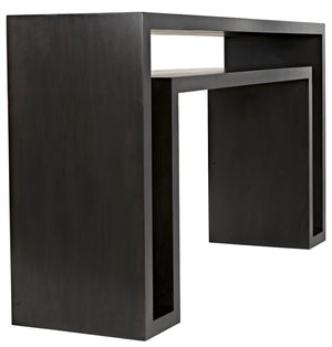 Noir Caine Console Table - Handcrafted Solid Mahogany Design for Entryways and Modern Interiors, 56" Wide Pale GCON325P