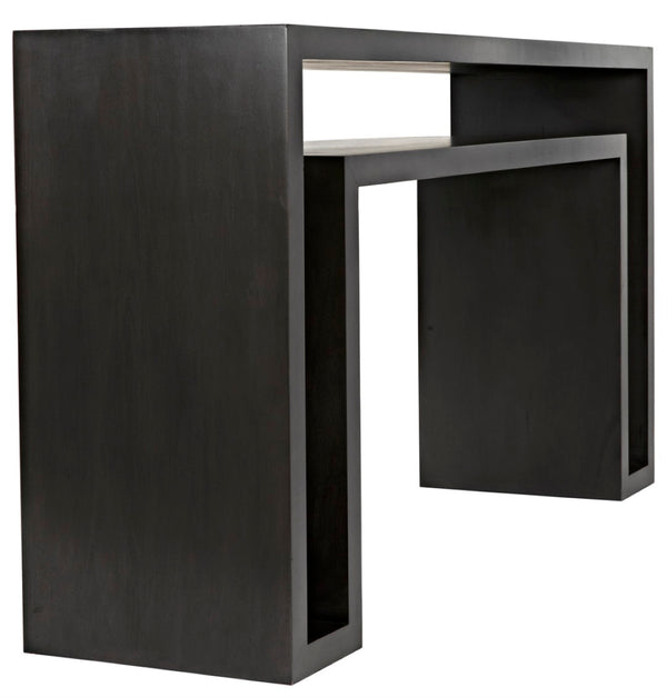 Noir Caine Console Table - Handcrafted Solid Mahogany Design for Entryways and Modern Interiors, 56" Wide Pale GCON325P