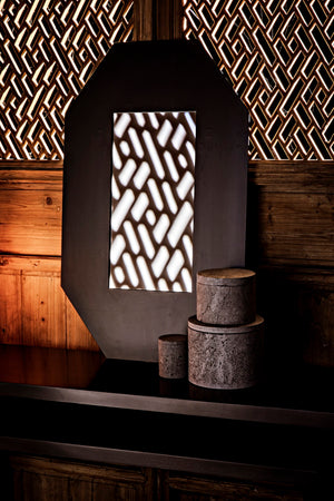 Noir Caine Console Table - Handcrafted Solid Mahogany Design for Entryways and Modern Interiors, 56" Wide Pale GCON325P