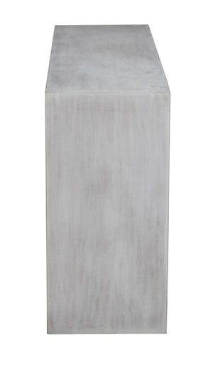 Noir Caine Console Table - Handcrafted Solid Mahogany Design for Entryways and Modern Interiors, 56" Wide White Wash GCON325WH