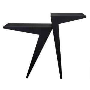 Noir Steam Black Iron Console Table - Handcrafted Industrial Elegance for Modern Entryways & Living Rooms GCON328MTB