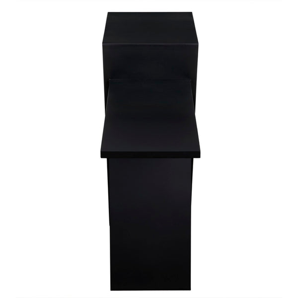 Noir Steam Black Iron Console Table - Handcrafted Industrial Elegance for Modern Entryways & Living Rooms GCON328MTB