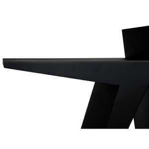 Noir Steam Black Iron Console Table - Handcrafted Industrial Elegance for Modern Entryways & Living Rooms GCON328MTB