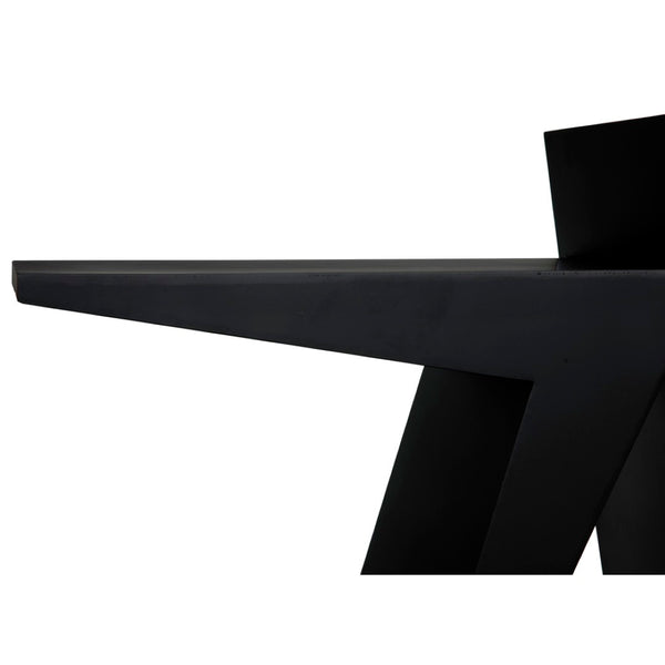 Noir Steam Black Iron Console Table - Handcrafted Industrial Elegance for Modern Entryways & Living Rooms GCON328MTB