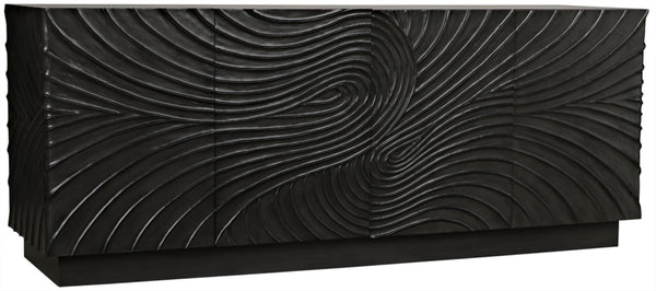 Noir Cavalier Sideboard: Exquisite Mahogany Design with Hand-Carved Doors for Elegant Storage Solutions Pale GCON333P