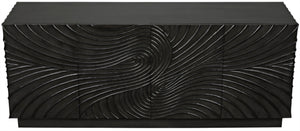 Noir Cavalier Sideboard: Exquisite Mahogany Design with Hand-Carved Doors for Elegant Storage Solutions Pale GCON333P
