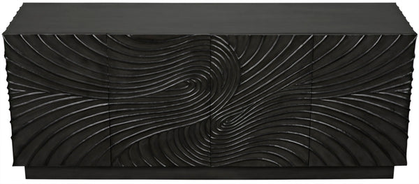 Noir Cavalier Sideboard: Exquisite Mahogany Design with Hand-Carved Doors for Elegant Storage Solutions Pale GCON333P