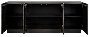 Noir Cavalier Sideboard: Exquisite Mahogany Design with Hand-Carved Doors for Elegant Storage Solutions Pale GCON333P