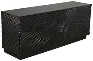 Noir Cavalier Sideboard: Exquisite Mahogany Design with Hand-Carved Doors for Elegant Storage Solutions Pale GCON333P