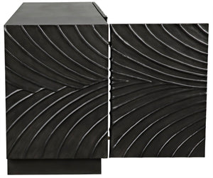 Noir Cavalier Sideboard: Exquisite Mahogany Design with Hand-Carved Doors for Elegant Storage Solutions Pale GCON333P
