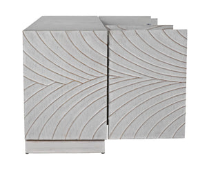 Noir Cavalier Sideboard: Exquisite Mahogany Design with Hand-Carved Doors for Elegant Storage Solutions White Wash GCON333WH