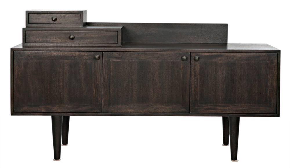 Noir Hermes Sideboard in Ebony Walnut - Handcrafted Modern Storage Solution for Dining & Living Spaces GCON342EB