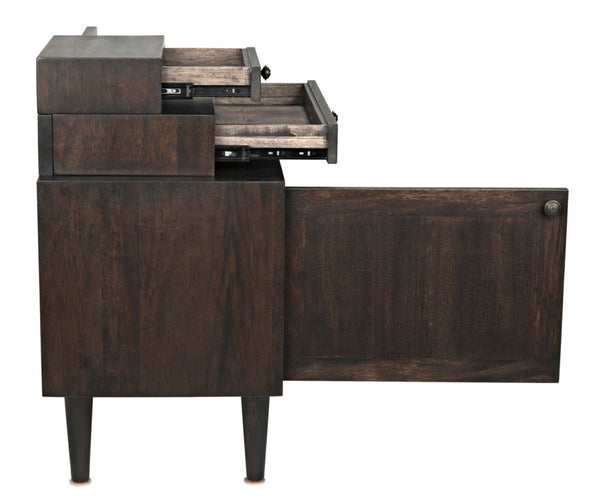 Noir Hermes Sideboard in Ebony Walnut - Handcrafted Modern Storage Solution for Dining & Living Spaces GCON342EB