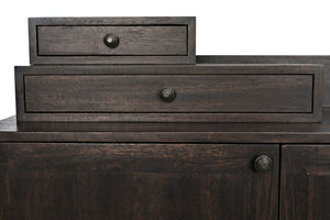 Noir Hermes Sideboard in Ebony Walnut - Handcrafted Modern Storage Solution for Dining & Living Spaces GCON342EB