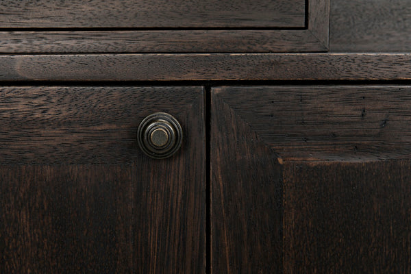 Noir Hermes Sideboard in Ebony Walnut - Handcrafted Modern Storage Solution for Dining & Living Spaces GCON342EB