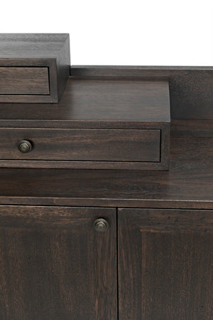 Noir Hermes Sideboard in Ebony Walnut - Handcrafted Modern Storage Solution for Dining & Living Spaces GCON342EB