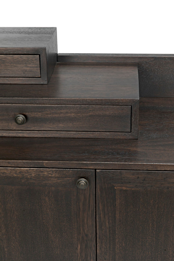 Noir Hermes Sideboard in Ebony Walnut - Handcrafted Modern Storage Solution for Dining & Living Spaces GCON342EB