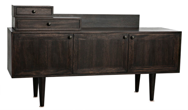 Noir Hermes Sideboard in Ebony Walnut - Handcrafted Modern Storage Solution for Dining & Living Spaces GCON342EB