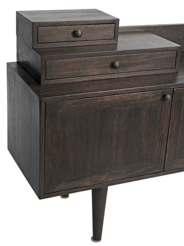 Noir Hermes Sideboard in Ebony Walnut - Handcrafted Modern Storage Solution for Dining & Living Spaces GCON342EB
