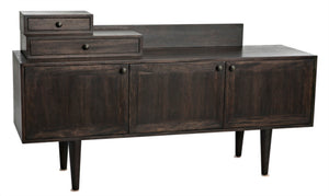 Noir Hermes Sideboard in Ebony Walnut - Handcrafted Modern Storage Solution for Dining & Living Spaces GCON342EB