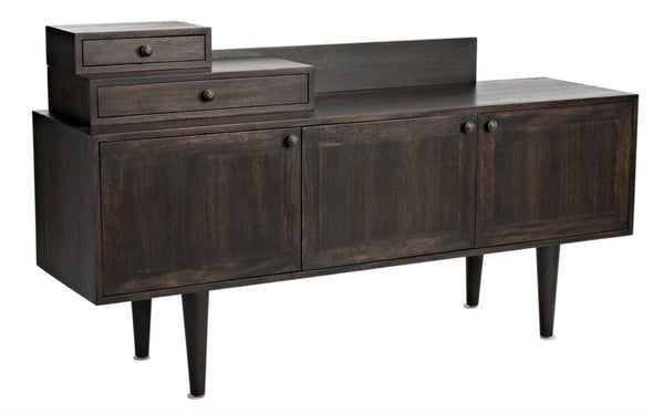 Noir Hermes Sideboard in Ebony Walnut - Handcrafted Modern Storage Solution for Dining & Living Spaces GCON342EB