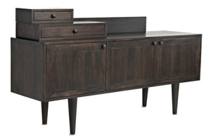 Noir Hermes Sideboard in Ebony Walnut - Handcrafted Modern Storage Solution for Dining & Living Spaces GCON342EB