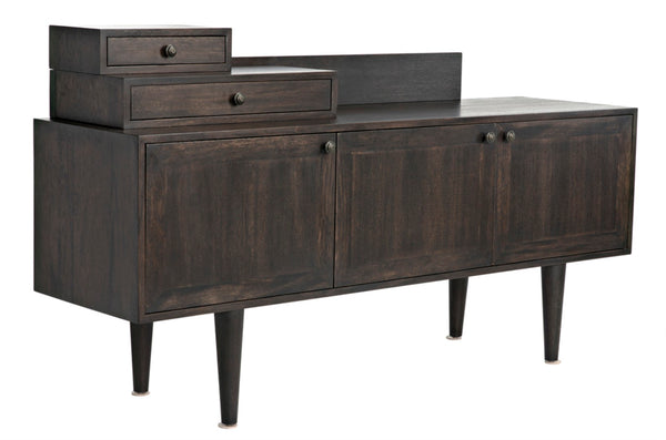 Noir Hermes Sideboard in Ebony Walnut - Handcrafted Modern Storage Solution for Dining & Living Spaces GCON342EB
