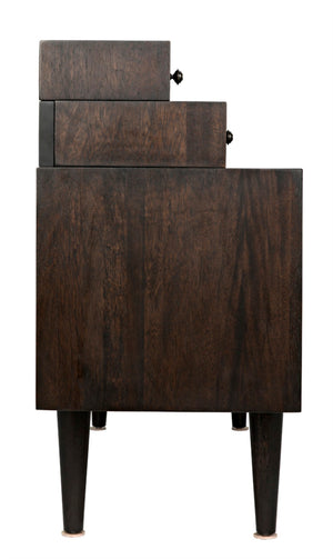 Noir Hermes Sideboard in Ebony Walnut - Handcrafted Modern Storage Solution for Dining & Living Spaces GCON342EB