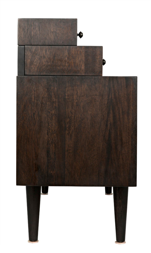 Noir Hermes Sideboard in Ebony Walnut - Handcrafted Modern Storage Solution for Dining & Living Spaces GCON342EB