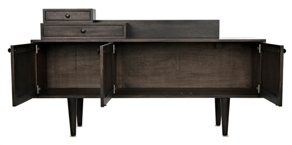 Noir Hermes Sideboard in Ebony Walnut - Handcrafted Modern Storage Solution for Dining & Living Spaces GCON342EB