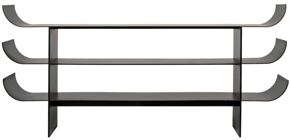 Noir Kyoto Console Table - Elegant Black Iron Design for Modern, Minimalist Spaces, Perfect for Any Room GCON344MTB