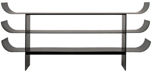 Noir Kyoto Console Table - Elegant Black Iron Design for Modern, Minimalist Spaces, Perfect for Any Room GCON344MTB