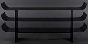 Noir Kyoto Console Table - Elegant Black Iron Design for Modern, Minimalist Spaces, Perfect for Any Room GCON344MTB