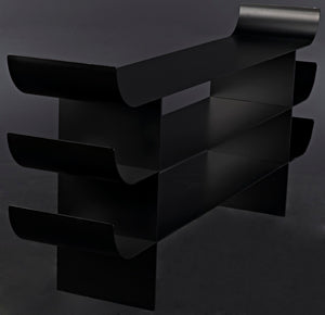 Noir Kyoto Console Table - Elegant Black Iron Design for Modern, Minimalist Spaces, Perfect for Any Room GCON344MTB