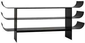 Noir Kyoto Console Table - Elegant Black Iron Design for Modern, Minimalist Spaces, Perfect for Any Room GCON344MTB