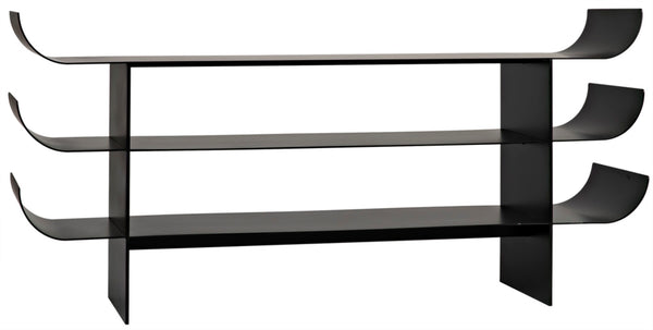 Noir Kyoto Console Table - Elegant Black Iron Design for Modern, Minimalist Spaces, Perfect for Any Room GCON344MTB